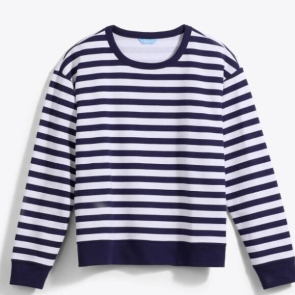 Draper James - Kelsea Sweatshirt - Awning Stripe Navy & White 3X -22/24 - NWT - Picture 5 of 5